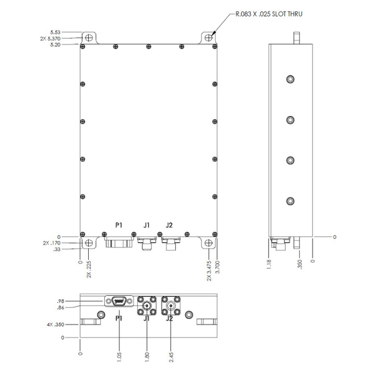 VHF Golden Bootstrap Oscillator Mechanical Drawing 501-351-195